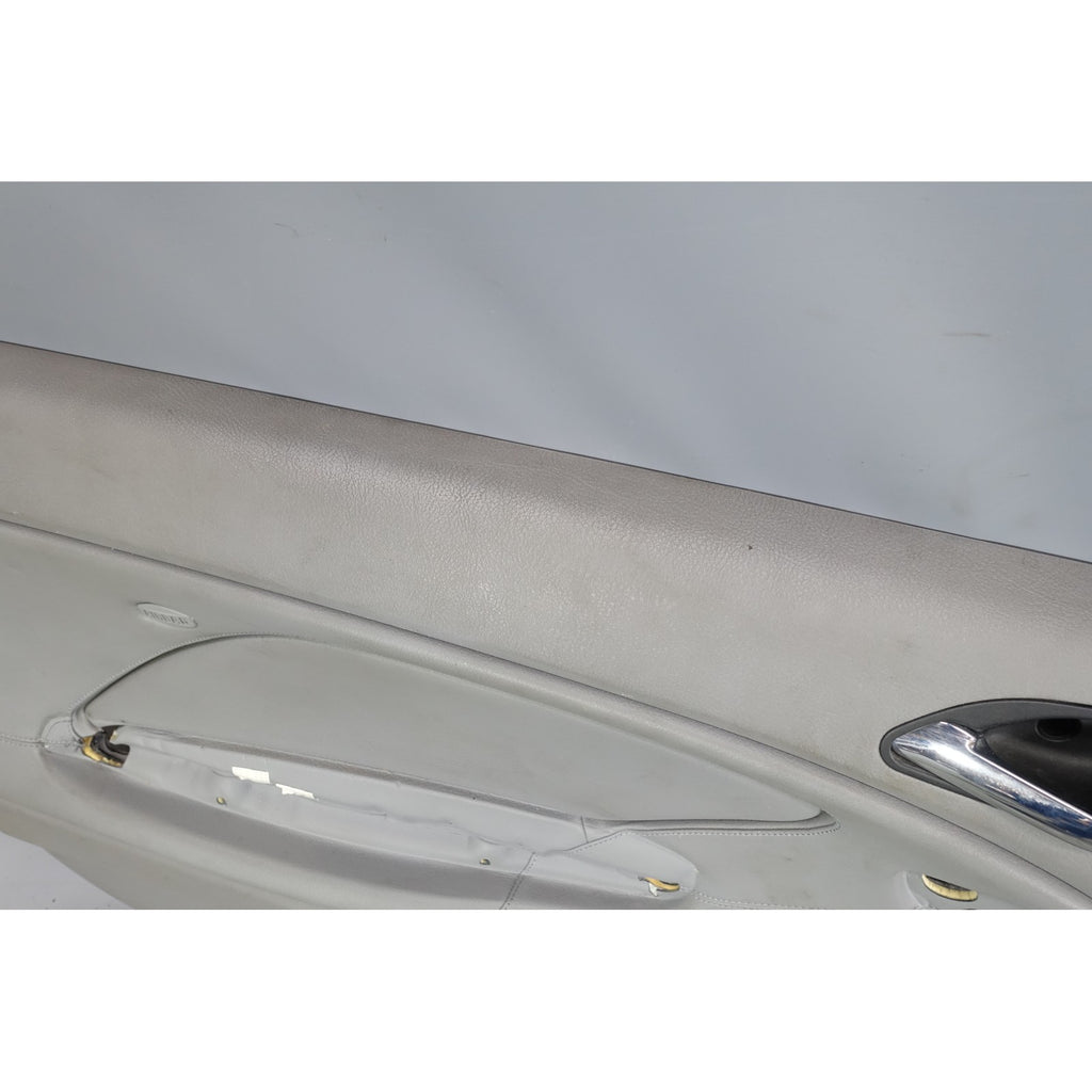 00-06 BMW E46 3-Series 2dr Front Int Door Panel Trim Skin Pair Grey Leather OE