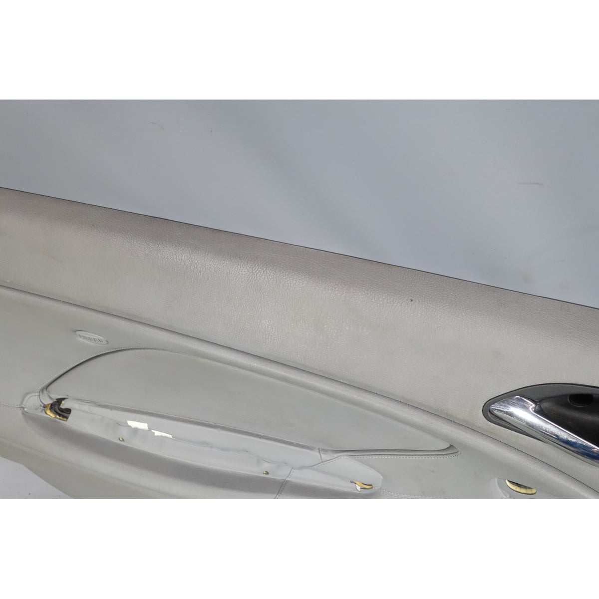 00-06 BMW E46 3-Series 2dr Front Int Door Panel Trim Skin Pair Grey Leather OE