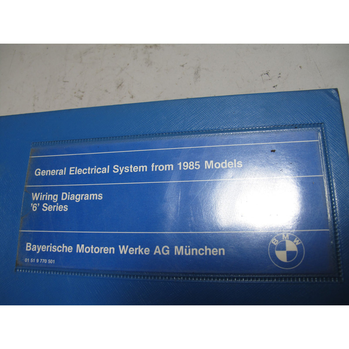 Original BMW General Electrical System Wiring Diagrams For 6 series 1985 +