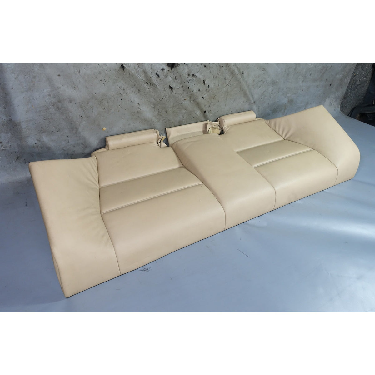 00-06 BMW E46 3-Series Coupe Rear Seat Bottom Bench Folding Beige Leather OEM