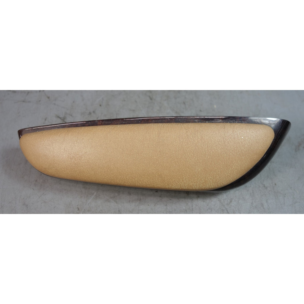 02-06 BMW E46 3-Series Convertible Rear Side Armrest Pair Brown Leather Wood OEM