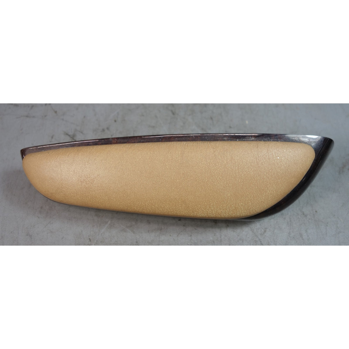 02-06 BMW E46 3-Series Convertible Rear Side Armrest Pair Brown Leather Wood OEM