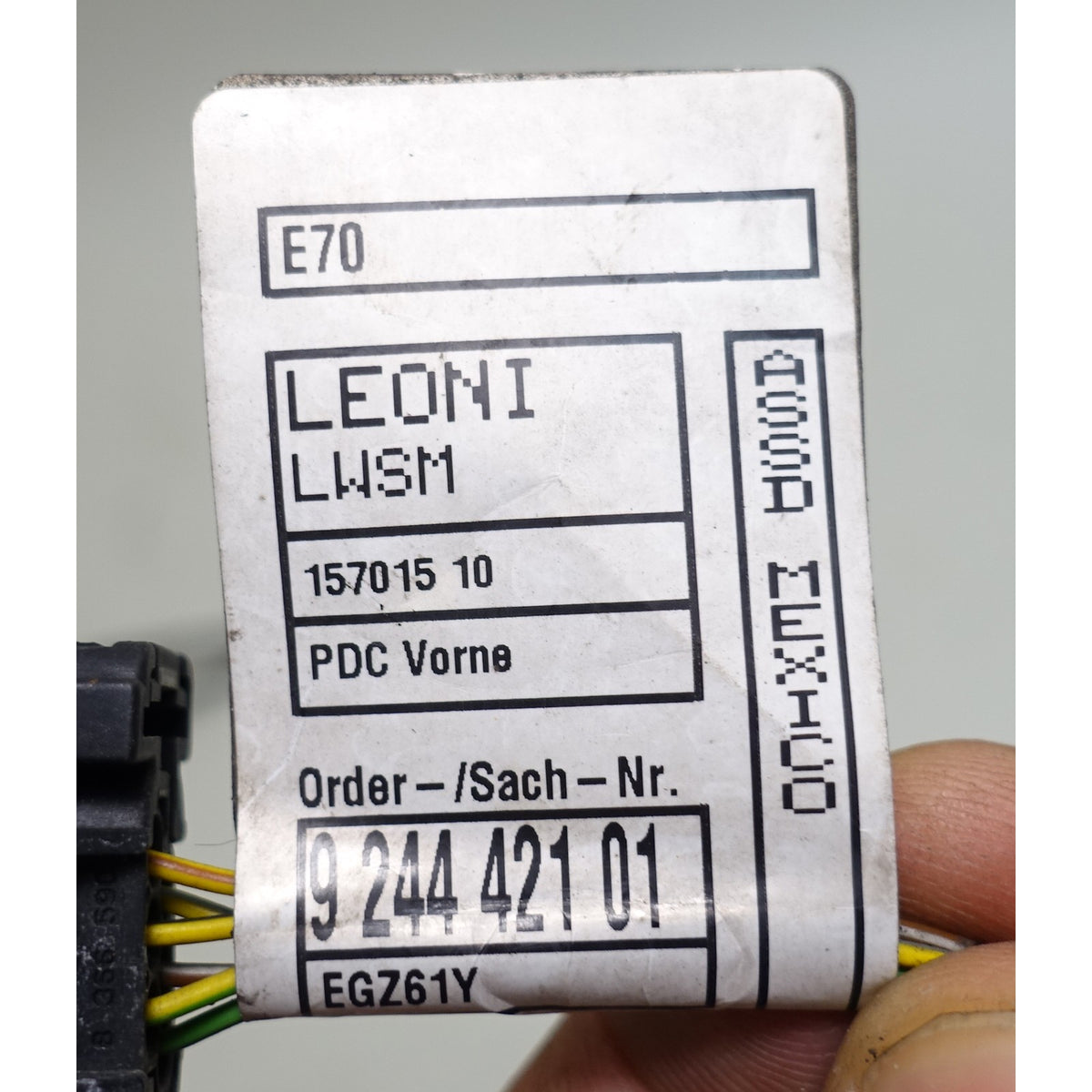 11-13 BMW E70 X5 SAV Front Parking Distance Control Sensor Wiring Harness OEM