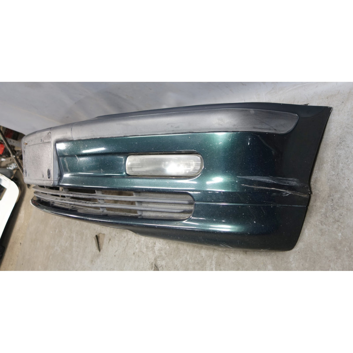 Damaged 99-01 BMW E46 3-Series 4-Door Early Front Bumper Cover Oxford Green OEM