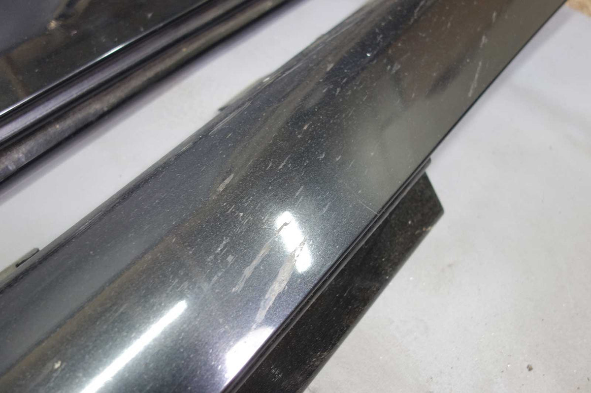 2009-2015 BMW F02 7-Series Exterior Side Skirt Rocker Panel Pair Black Sapphire