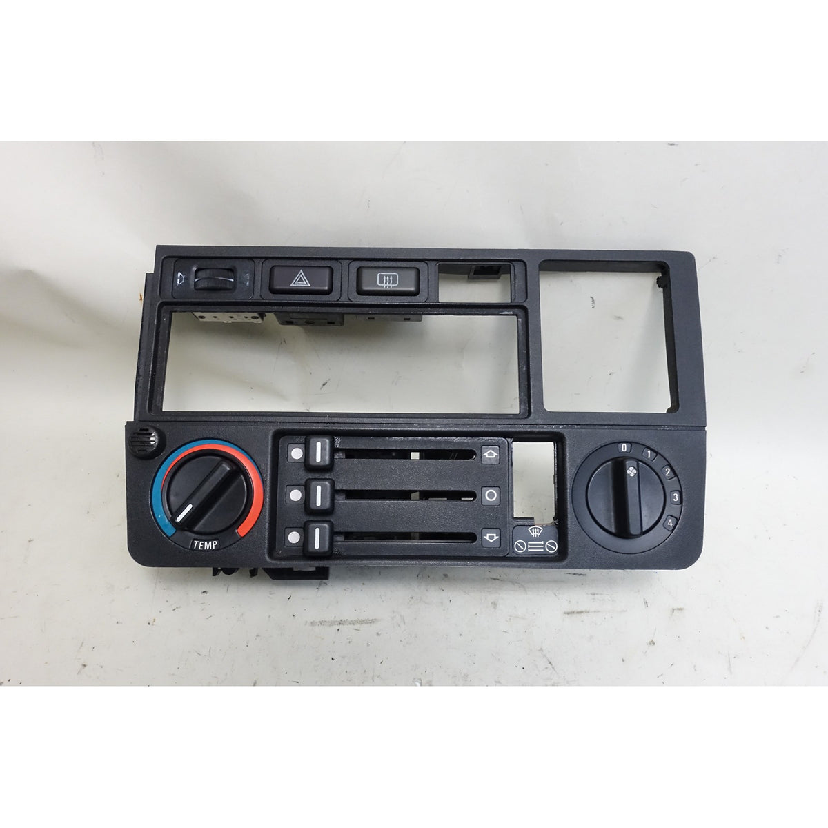 Damaged 1984-1991 BMW E30 Climate Control Radio Surround Trim Face Panel OE