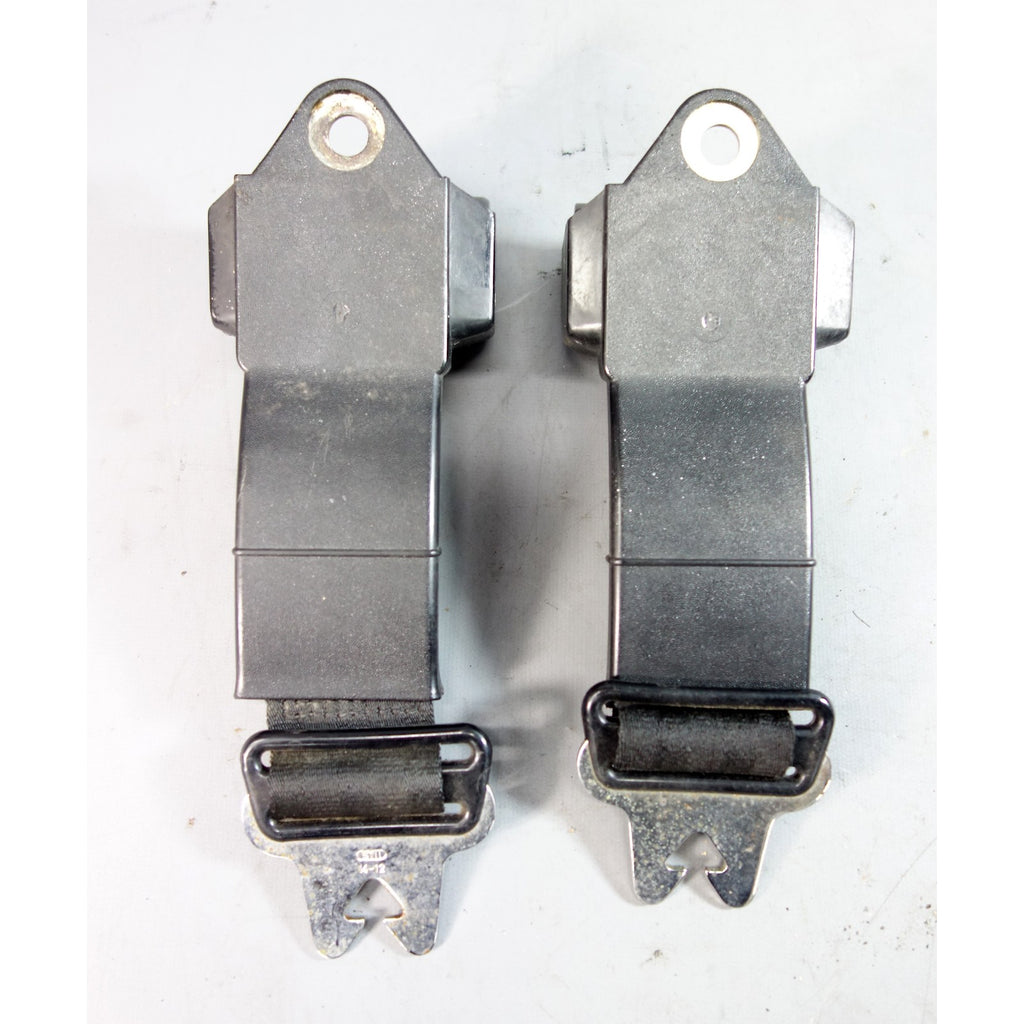 1969-1978 BMW E3 Sedan E12 5-Series Rear Seat Belt Pair Black OEM