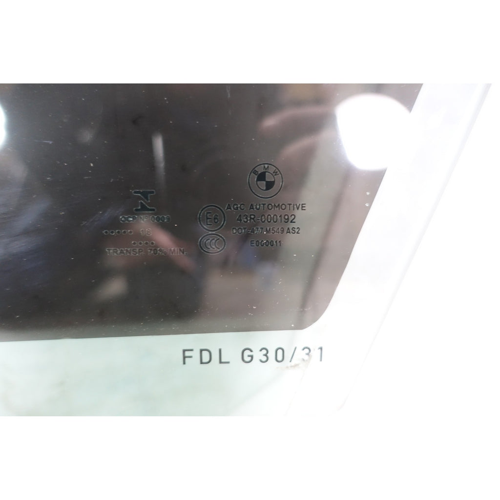 2017-2020 BMW G30 5-Series Left Front Window Glass Pane OEM *Scratchs*