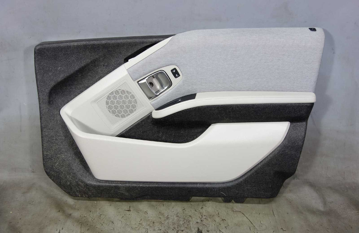 2014-2017 BMW i01 i3 Right Front Interior Door Panel Trim Skin Carum Grey OEM