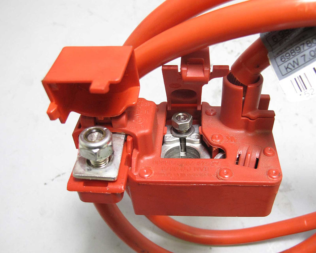 2007-2010 BMW E60 5-Series Rear B+ Battery Terminal Cable w/ Connector OEM