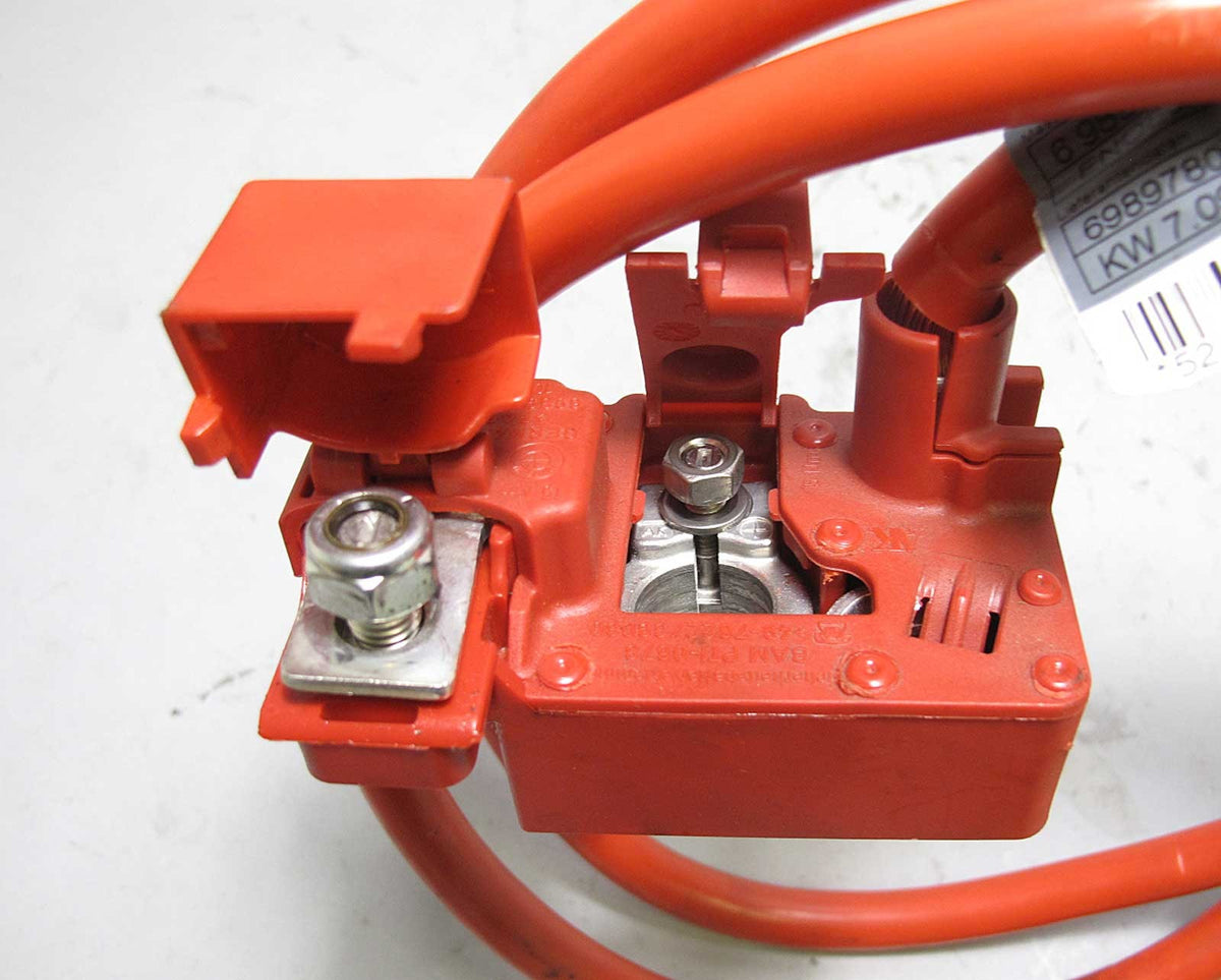 2007-2010 BMW E60 5-Series Rear B+ Battery Terminal Cable w/ Connector OEM
