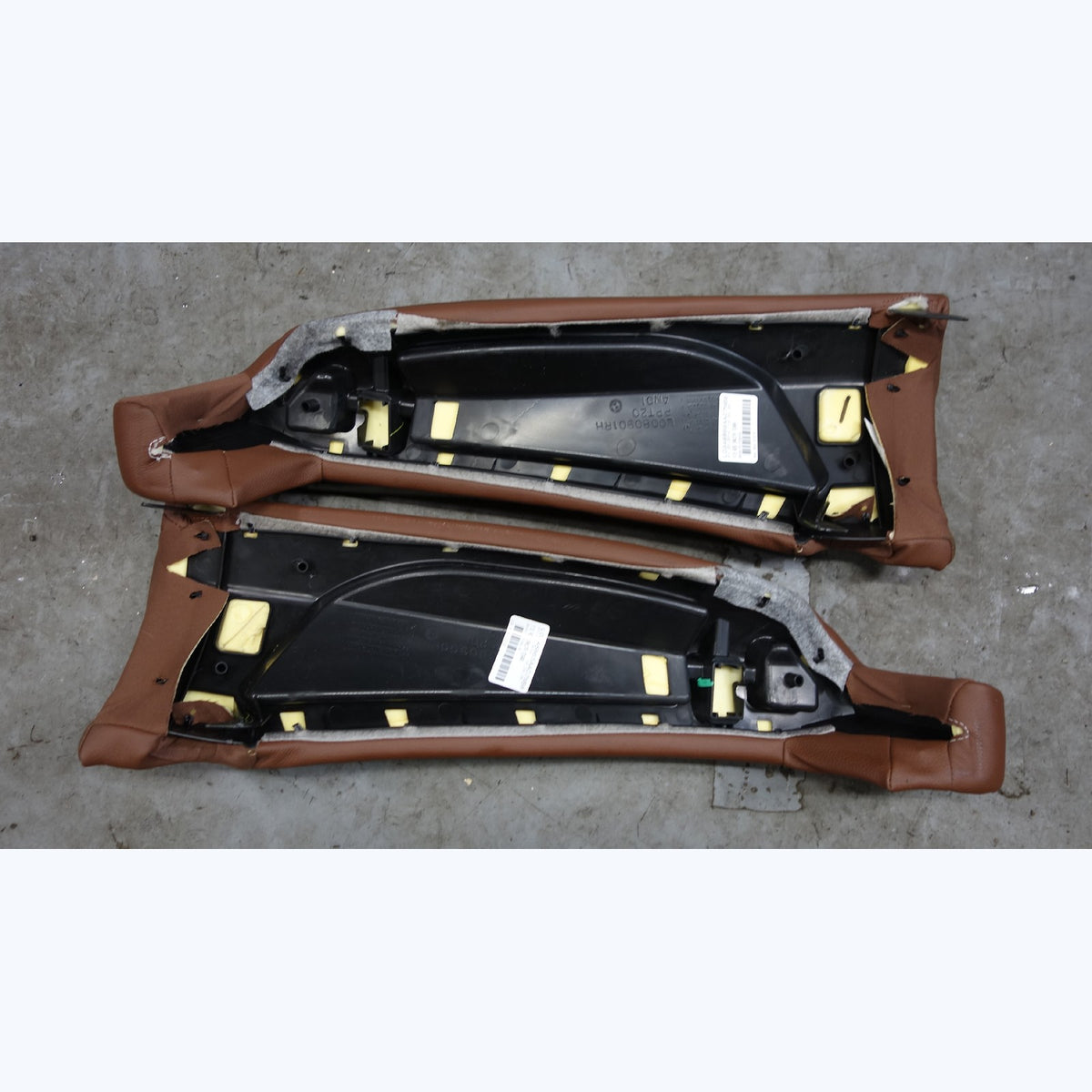 2014-2019 BMW F15 X5 F16 X6 Rear Seat Side Bolster Pair Terra Brown Leather OEM