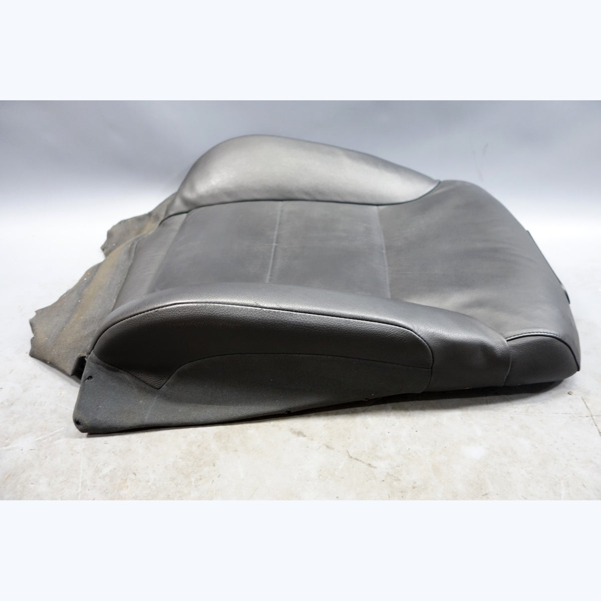 2004-2010 BMW E60 5-Series E61 Front Seat Back Rest Pad Black Leather Heated OE