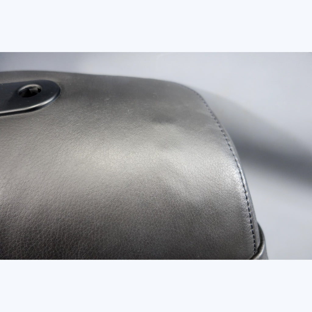 2004-2010 BMW E60 5-Series E61 Front Seat Back Rest Pad Black Leather Heated OE