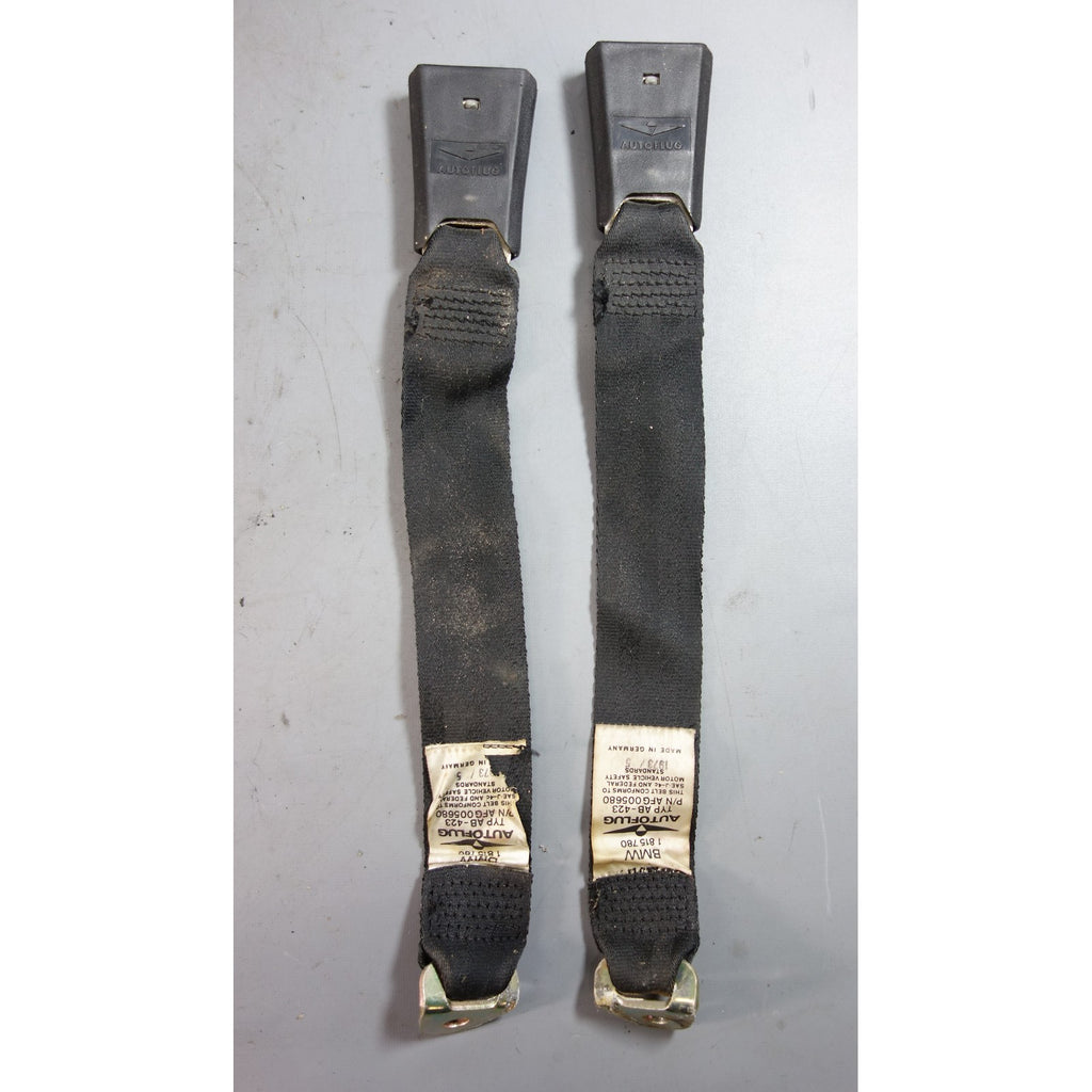 1969-1978 BMW E3 Sedan E12 5-Series Rear Seat Belt Pair Black OEM