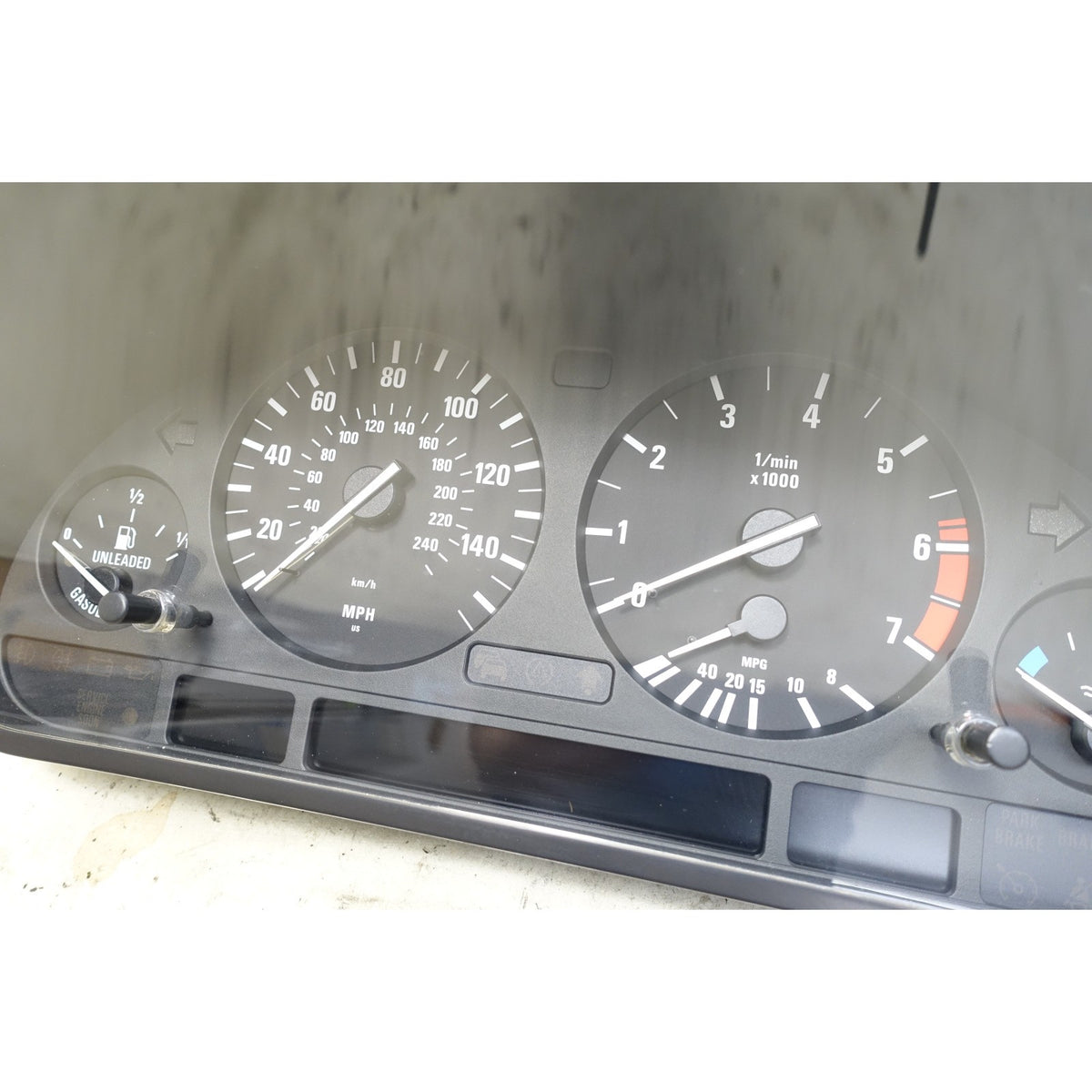 Damaged 2000 BMW E39 540i M62TU Instrument Gauge Cluster Hi-OBC OEM