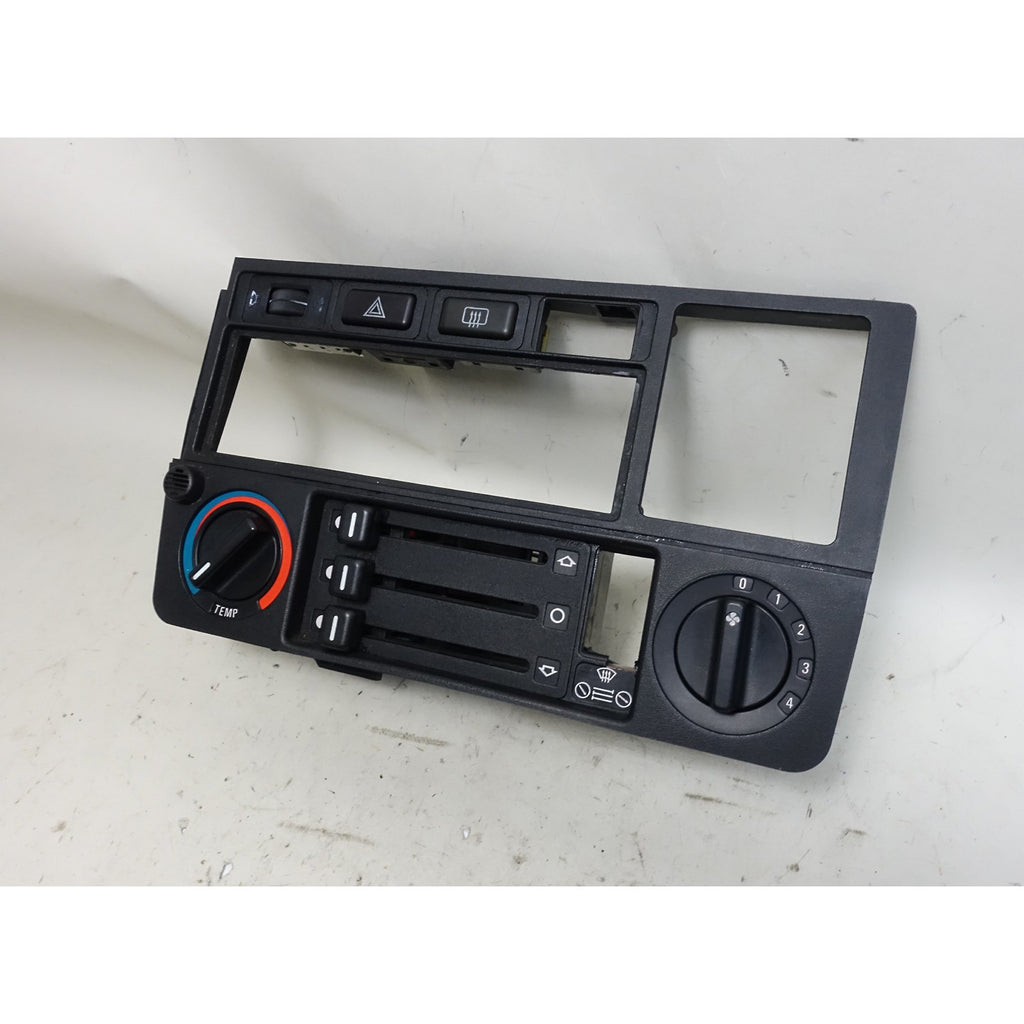 Damaged 1984-1991 BMW E30 Climate Control Radio Surround Trim Face Panel OE