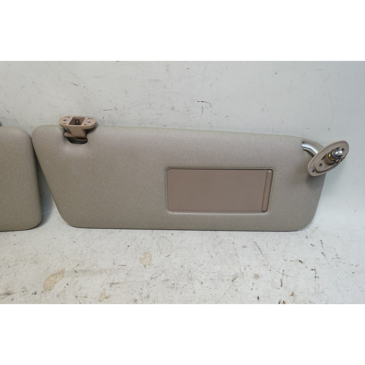 1991-1995 BMW E34 Factory Sun Visor Pair Parchment Beige Vinyl OEM