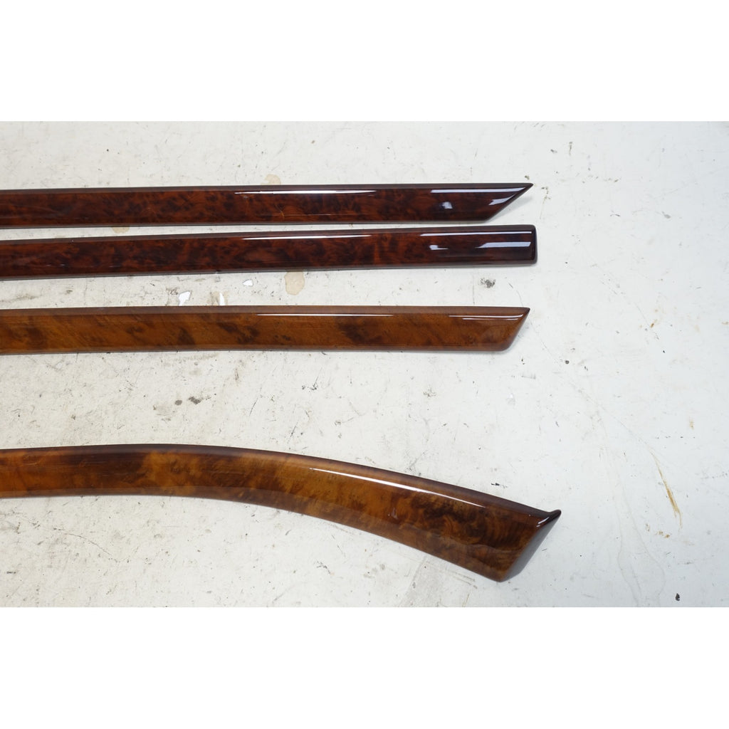 97-03 BMW E39 5-Series Factory Door Wood Trim Finisher Set Vavona Front Rear OEM