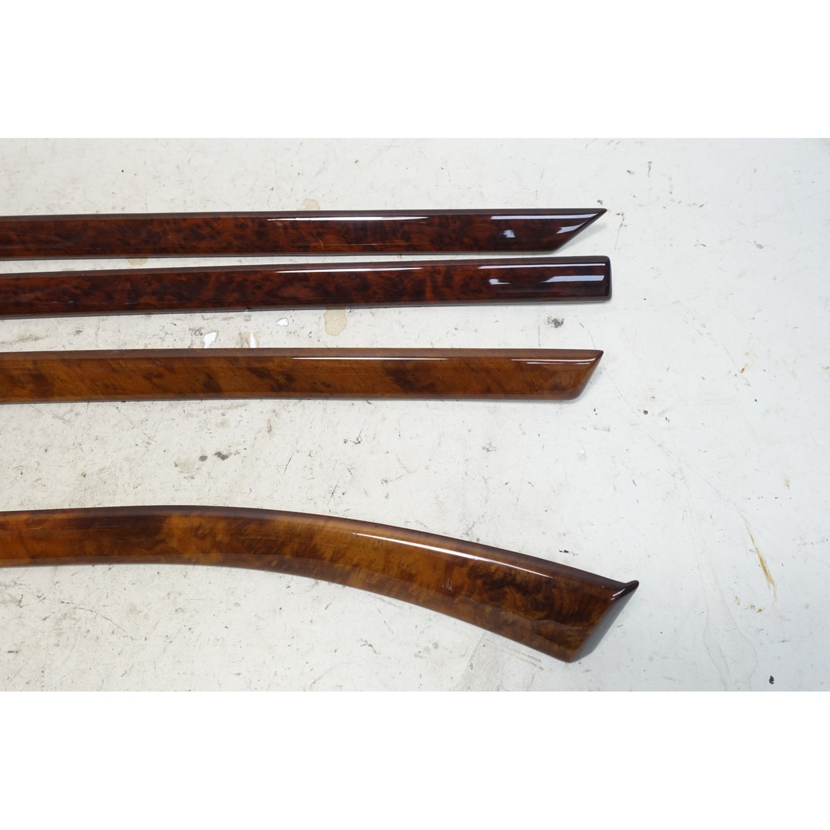97-03 BMW E39 5-Series Factory Door Wood Trim Finisher Set Vavona Front Rear OEM
