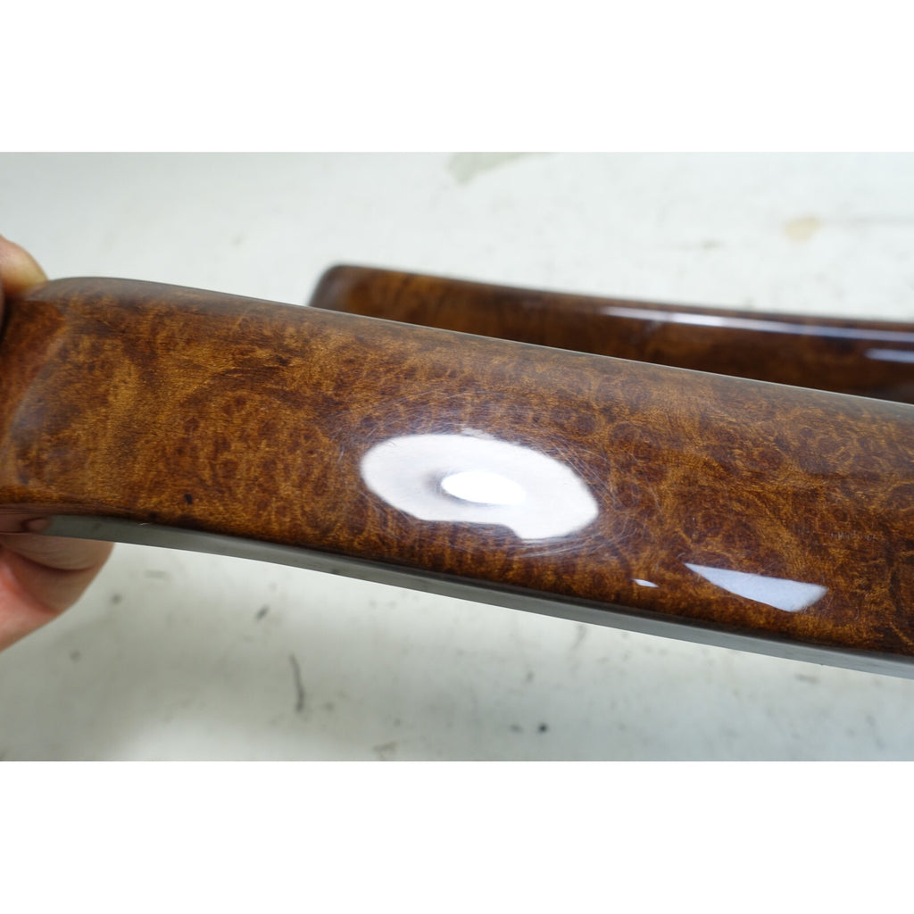 2007-2013 BMW E92 E93 3-Series 2dr Rear Lateral Wood Trim Strip Pair Walnut Root