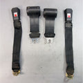 1969-1978 BMW E3 Sedan E12 5-Series Rear Seat Belt Pair Black OEM