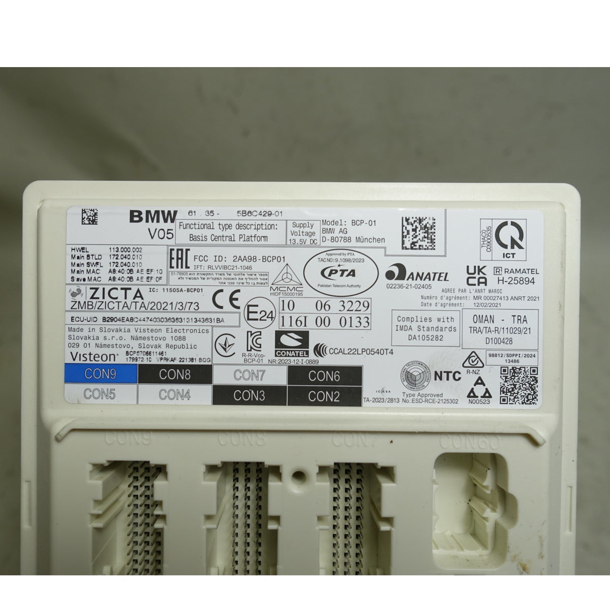 23-25 BMW X1 U11 G05 X5 X6 Body Domain Controller BDC Front ECU Module White OEM