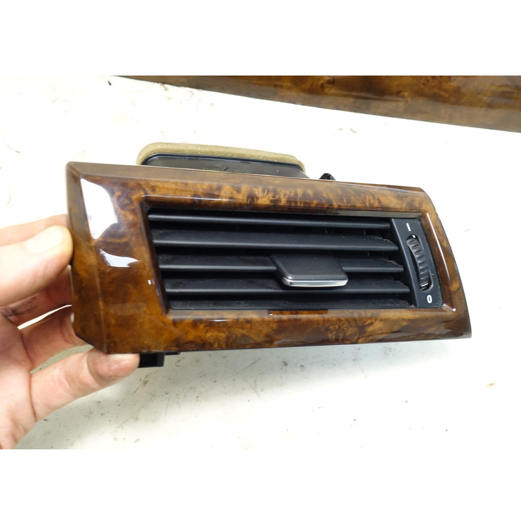 2004-2010 BMW E60 5-Series E61 Front Dashboard Wood Trim Set Dark Poplar OEM