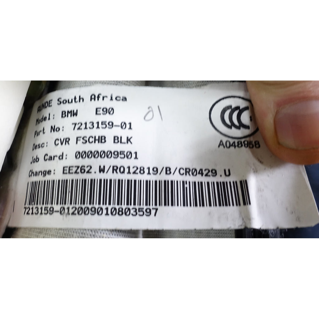 09-12 BMW E90 E91 3-Series Front Seat Bottom Black Leather Occupancy Sensor OEM
