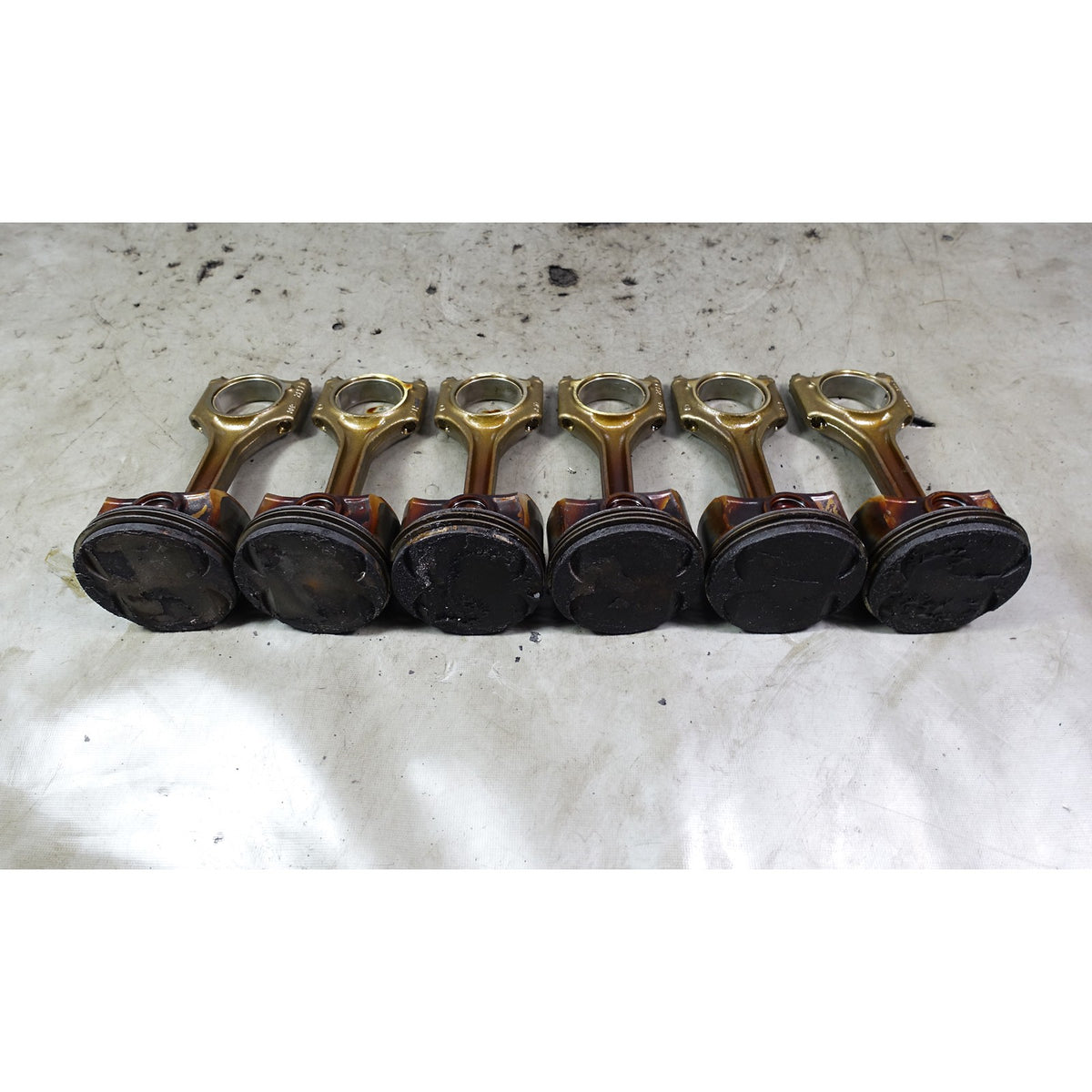 01-06 BMW M54 2.5L 6-Cylinder Engine Piston and Connecting Rod Set of 6 45013