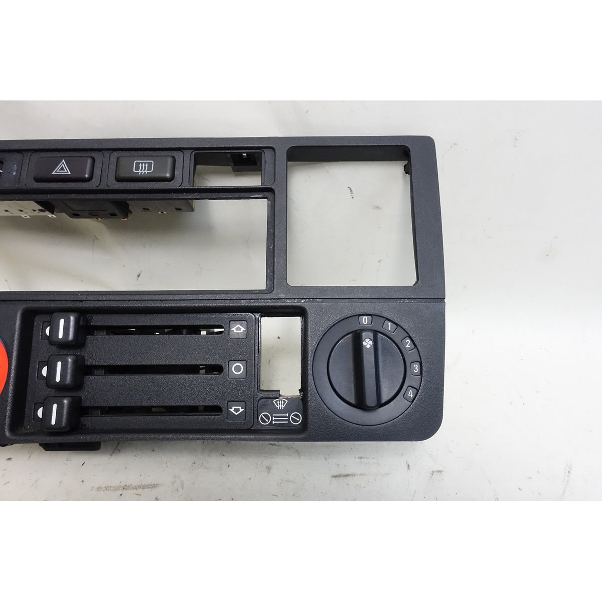 Damaged 1984-1991 BMW E30 Climate Control Radio Surround Trim Face Panel OE