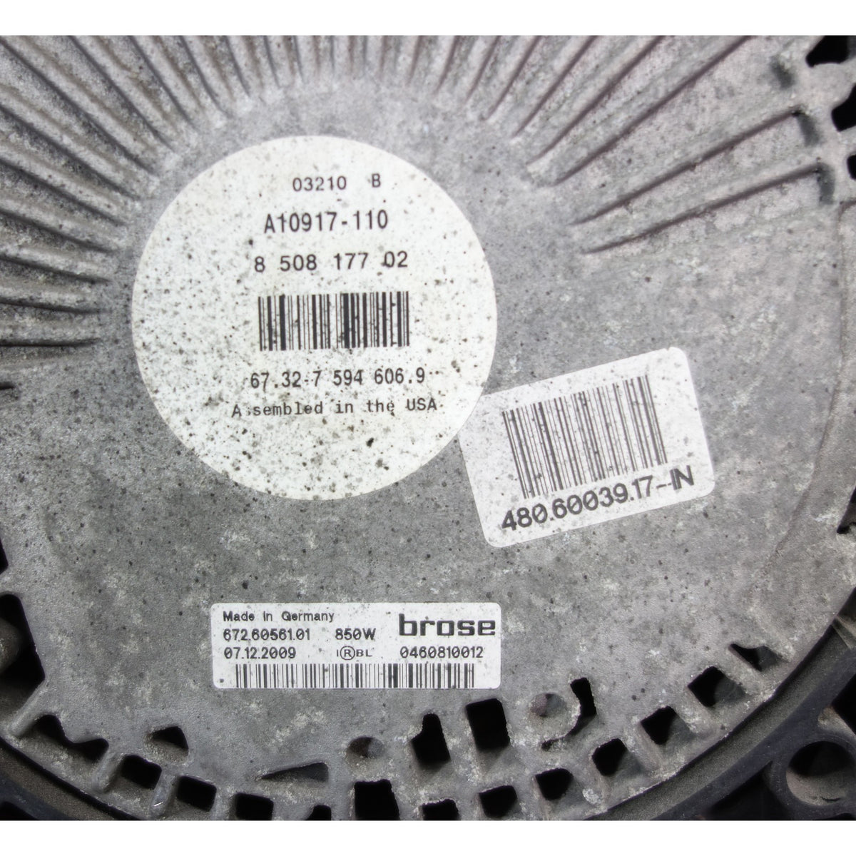 BMW X5 X6 Electric Radiator Cooling Fan 850W E70 E71 2009-2014 Factory OEM