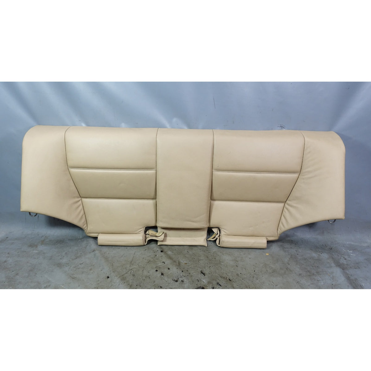00-06 BMW E46 3-Series Coupe Rear Seat Bottom Bench Folding Beige Leather OEM