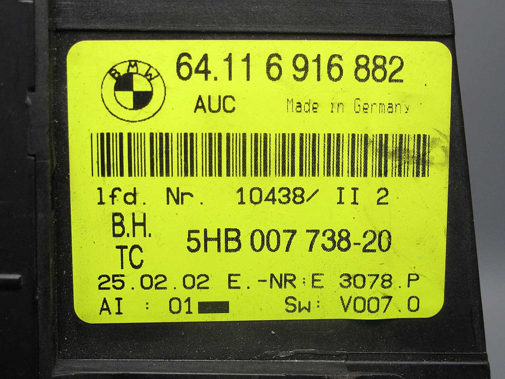 Damaged BMW E46 3-Series Climate Control Unit w Auto Air Flow 1999-2006 OEM USED