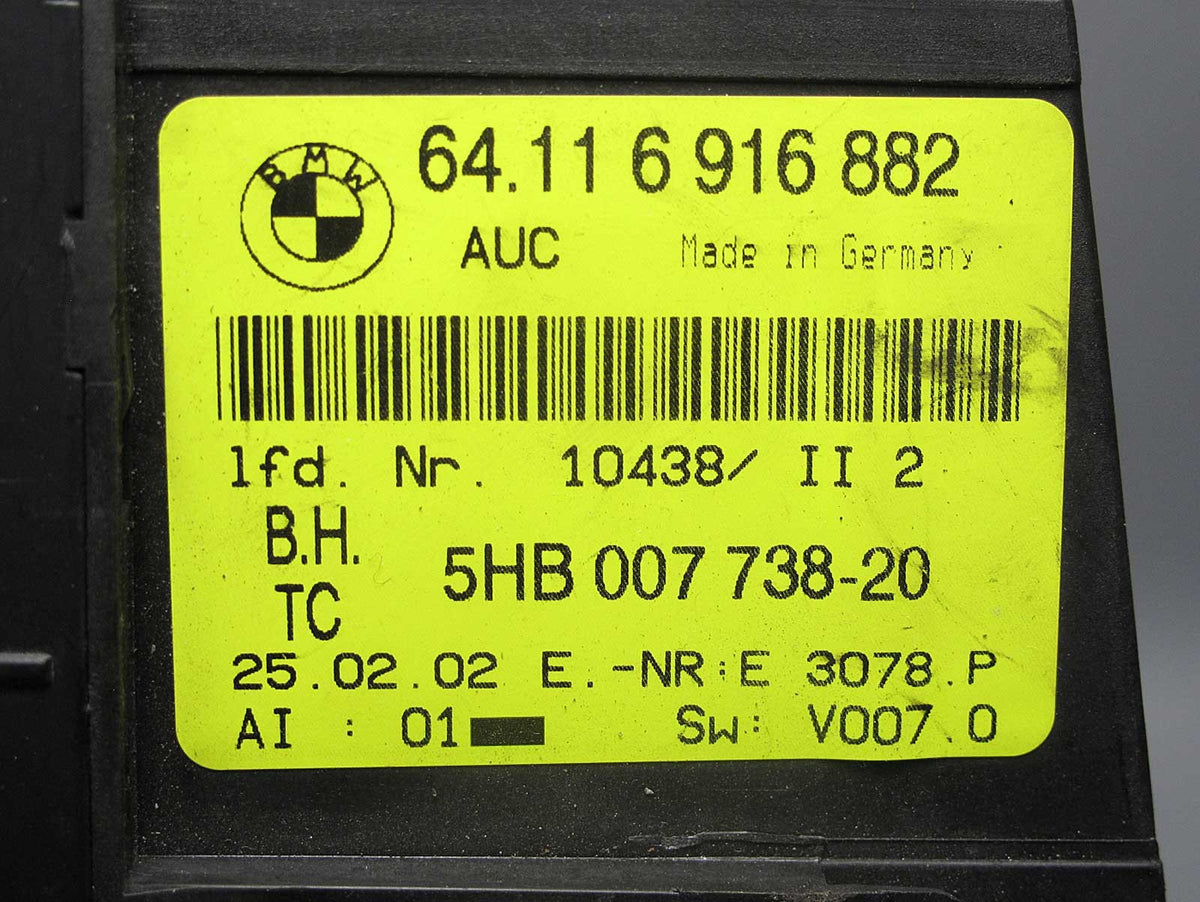 Damaged BMW E46 3-Series Climate Control Unit w Auto Air Flow 1999-2006 OEM USED