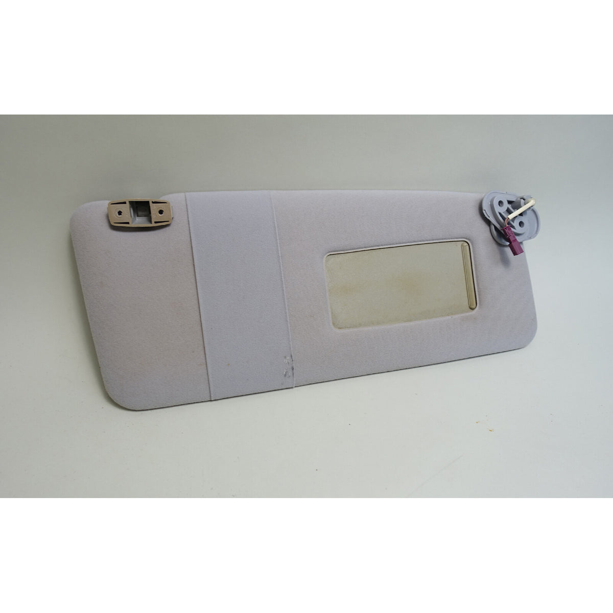 95-01 BMW E38 7-Series E39 Right Front Passenger Sun Visor Grey Cloth Mirror OEM