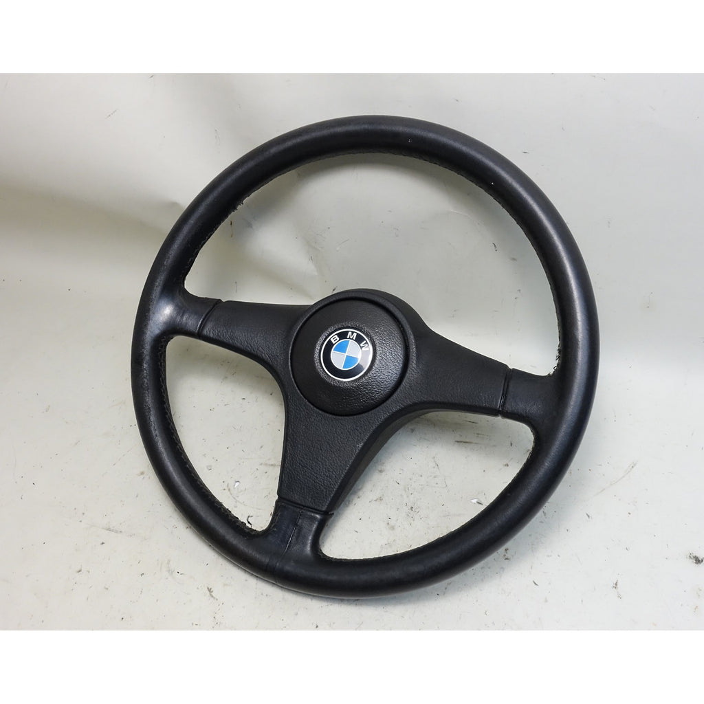 Damaged 84-93 BMW E30 3-Series E28 E24 Sports Leather Steering Wheel 385mm OEM
