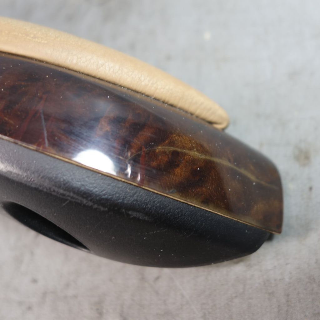 02-06 BMW E46 3-Series Convertible Rear Side Armrest Pair Brown Leather Wood OEM