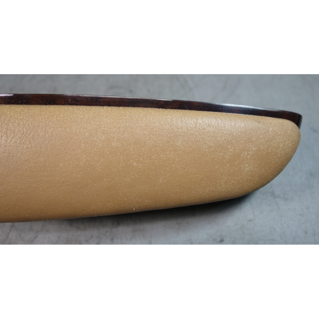 02-06 BMW E46 3-Series Convertible Rear Side Armrest Pair Brown Leather Wood OEM