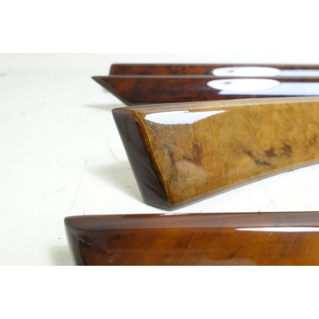 97-03 BMW E39 5-Series Factory Door Wood Trim Finisher Set Vavona Front Rear OEM
