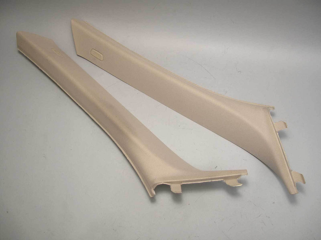 2011-2016 BMW F10 5-Series Front Windshield A- Pillar Column Covers Beige OEM