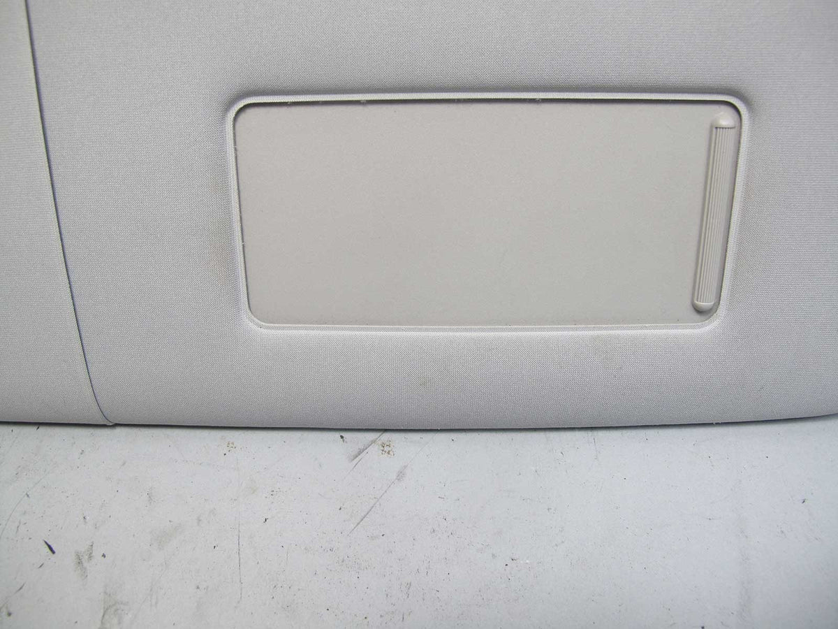 2002-2003 BMW E65 E66 7-Series Right Front Passenger Sun Visor Grey Cloth Mirror