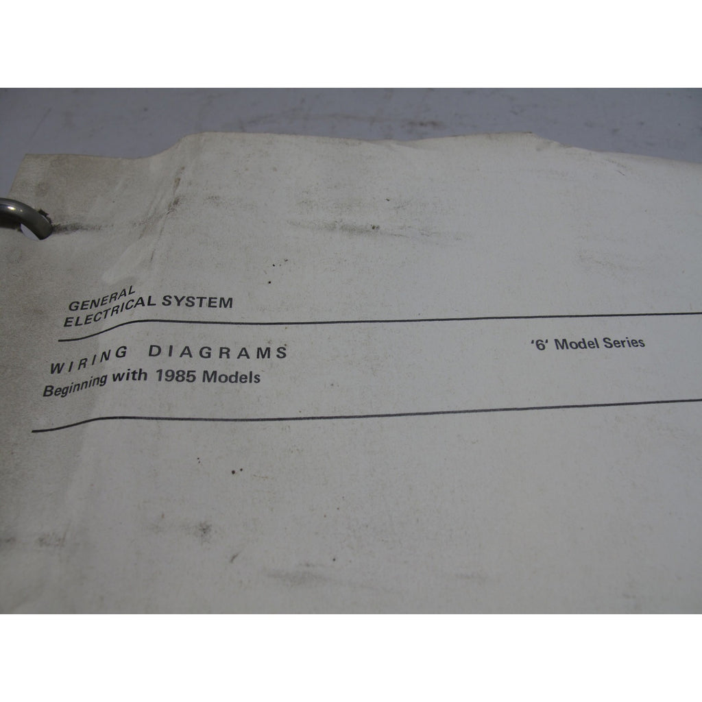 Original BMW General Electrical System Wiring Diagrams For 6 series 1985 +