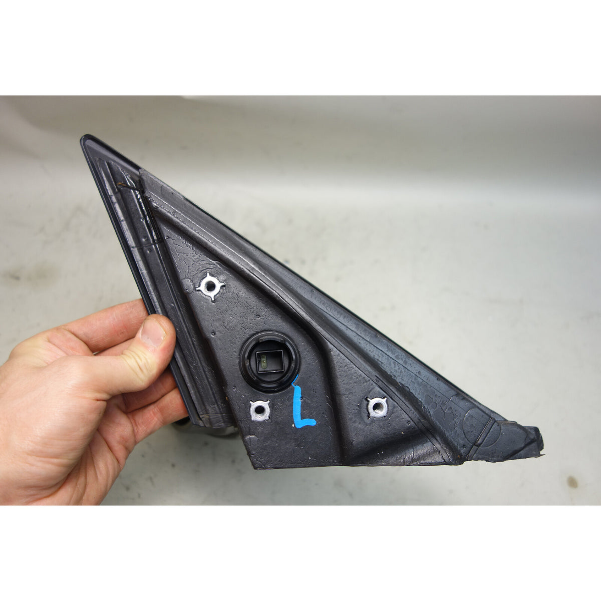 Damaged 2009-2011 BMW E90 E91 3-Series 4dr Left Out Power-Fold Side Mirror Black