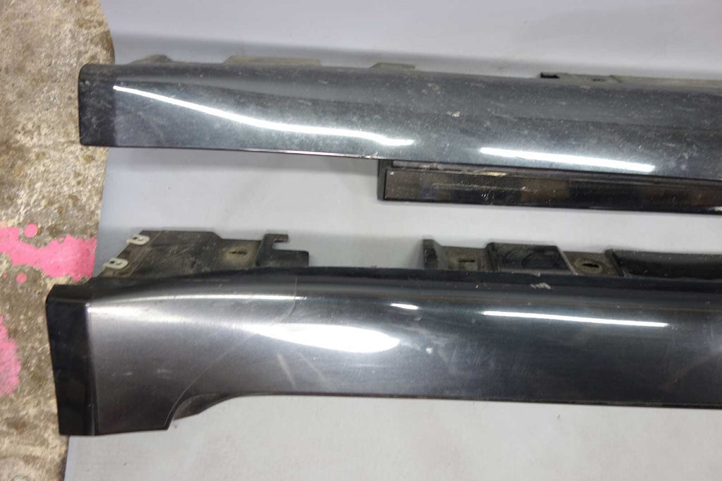 2009-2015 BMW F02 7-Series Exterior Side Skirt Rocker Panel Pair Black Sapphire