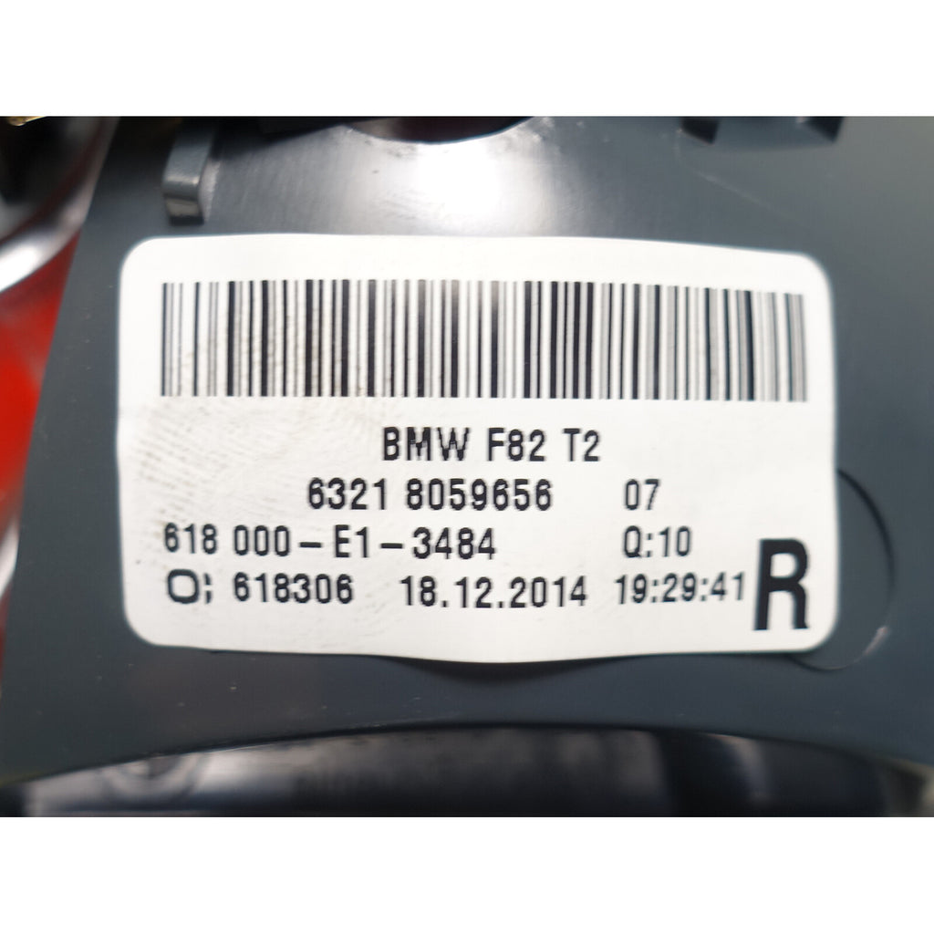 2015-2017 BMW F83 M4 Coupe Right Inner Tail Light Lamp in Trunk Lid OEM