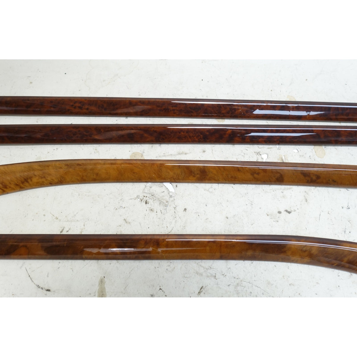 97-03 BMW E39 5-Series Factory Door Wood Trim Finisher Set Vavona Front Rear OEM