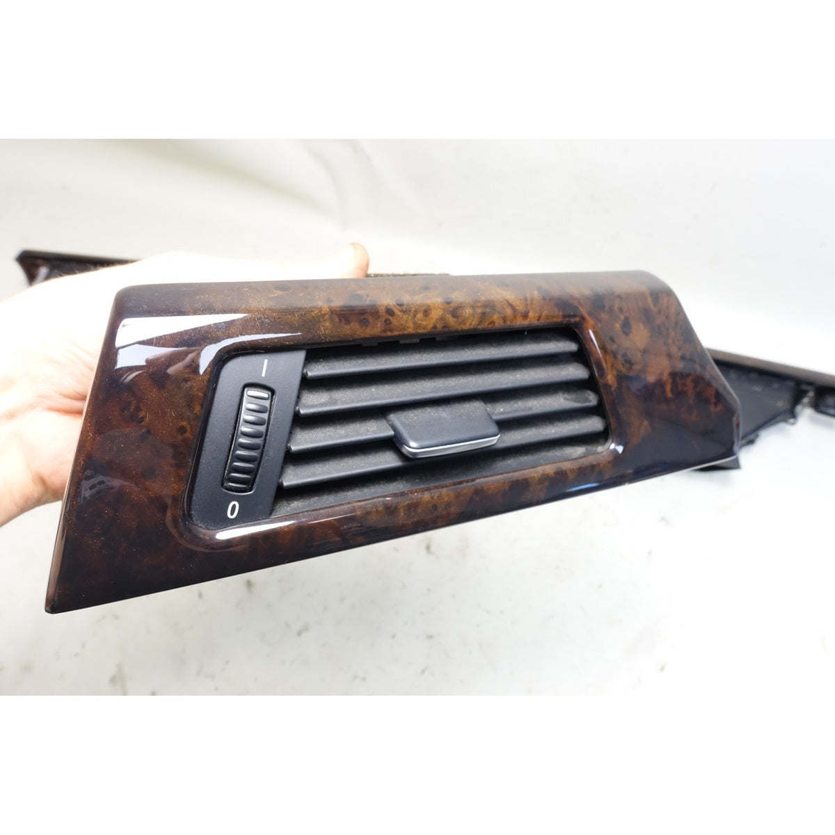 BMW E90 E91 3-Series 4dr Front Dashboard Strip Wood Trim Pair Walnut Root OEM