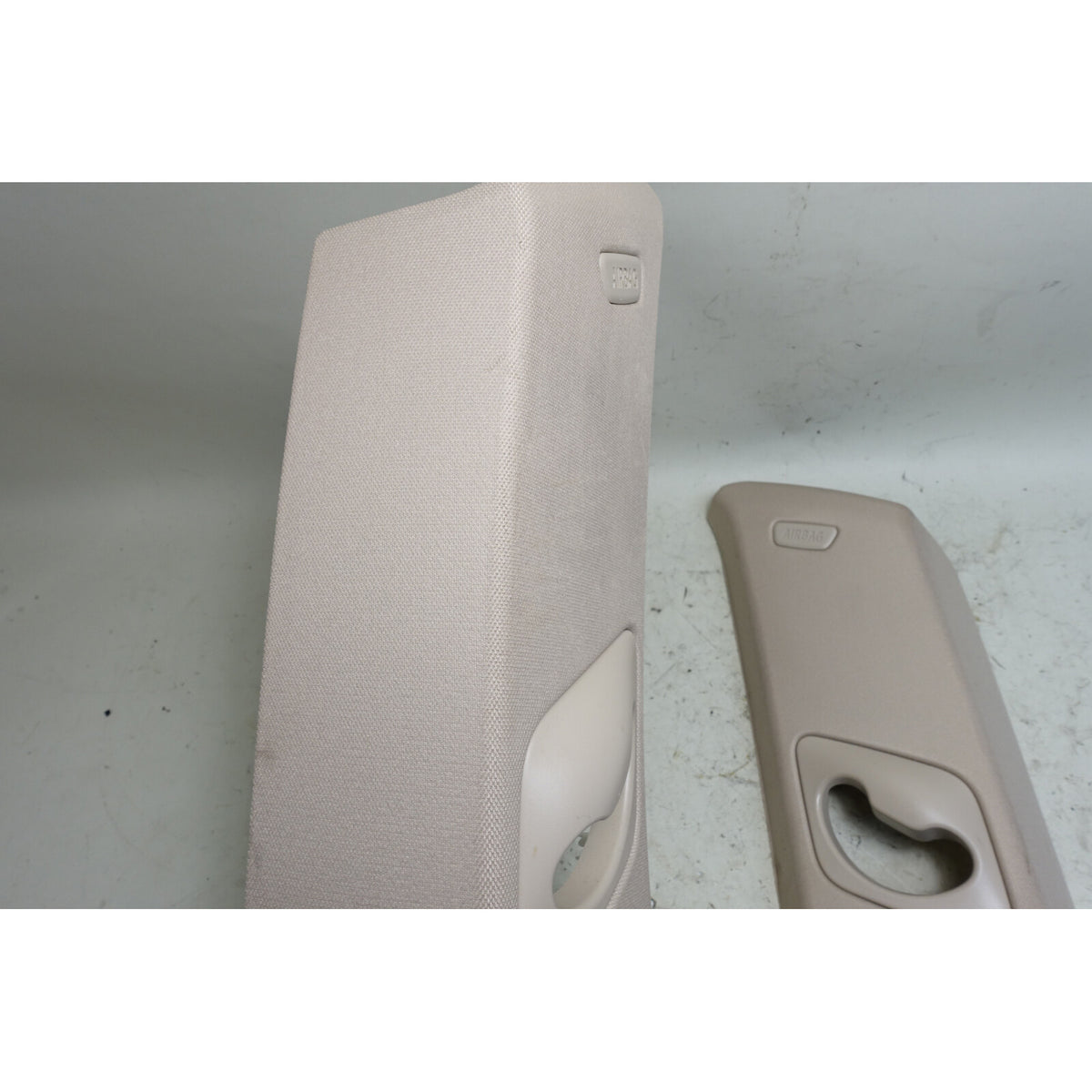 2014-2018 BMW F15 X5 Rear C- Pillar Column Covers Pair Oyster Beige OEM