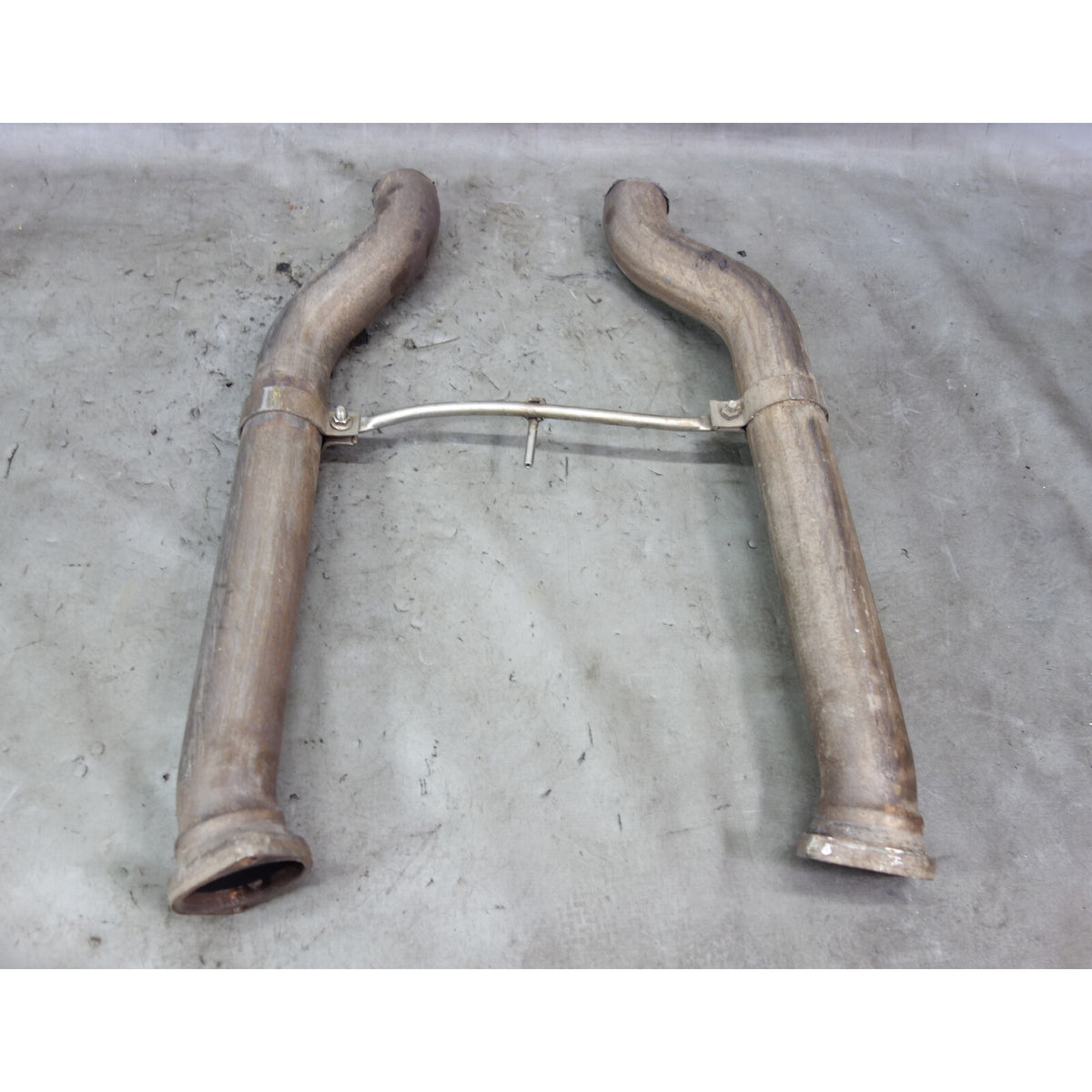 2003-2008 BMW E65 E66 760i N73 V12 Front Exhaust Down Pipe Flanges OEM